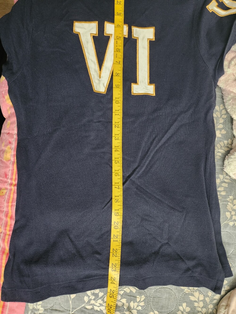 Ralph Lauren Navy Polo with Gold Mercer Club Crest.  Unisex. - Picture 8 of 9